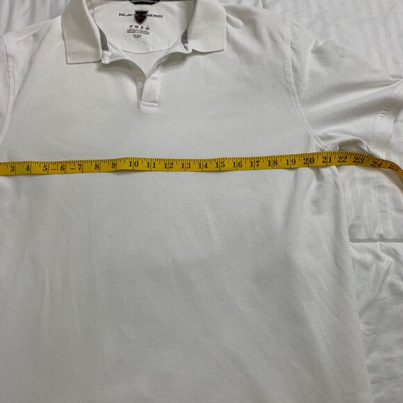 Men’s Black Brown Polo Shirt – XL – 100% Cotton In White - Picture 7 of 10